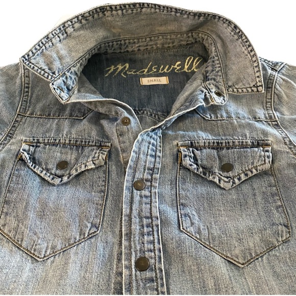 Madewell Tops - Madewell Western Denim Button Down Shirt- Size Small